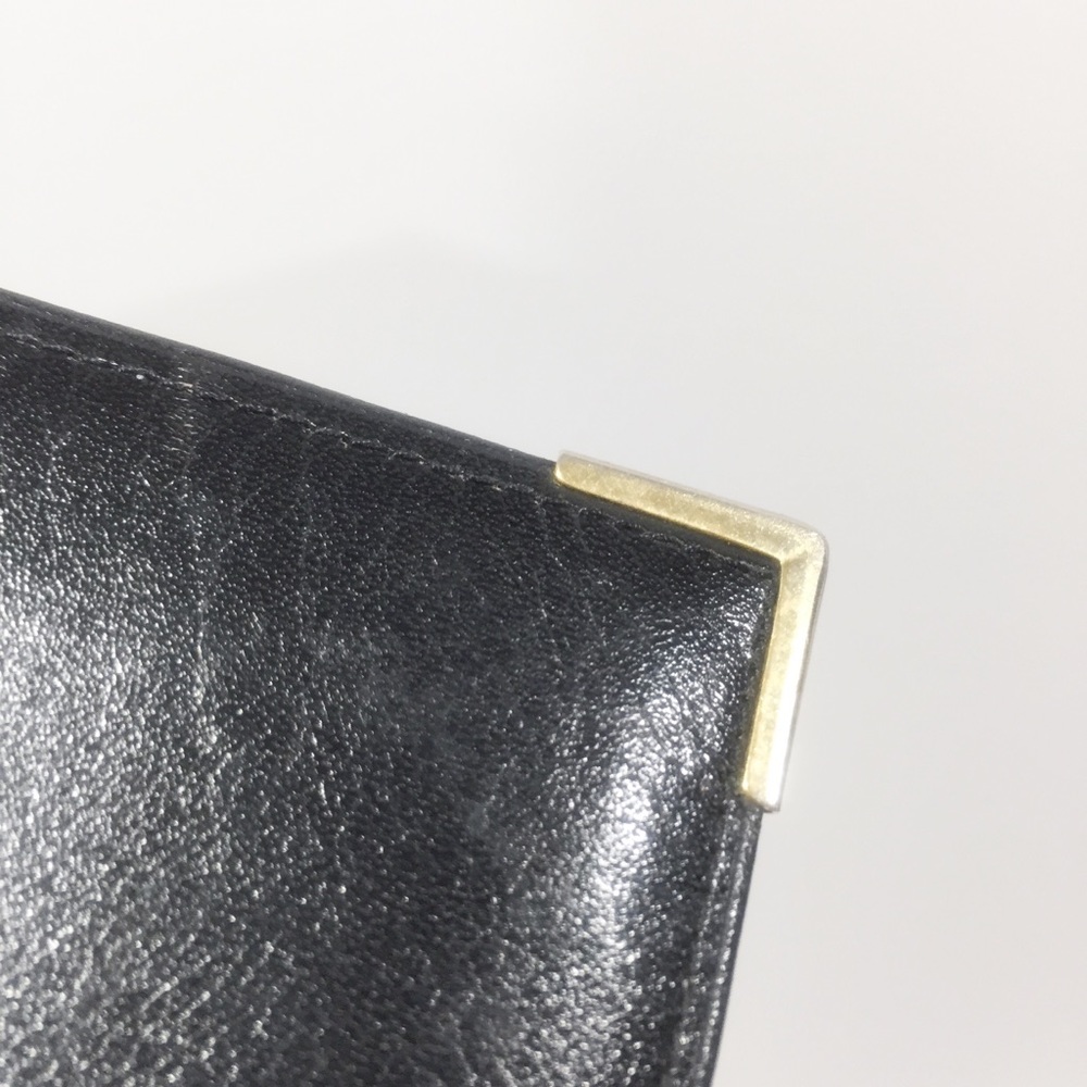 Celine carriage logo black leather large vintage bifold wallet - Picture 4 of 11